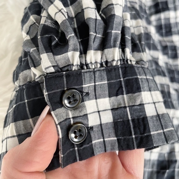 GANNI Houndstooth Black & White Cute Checkered Dress - Picture 9 of 16